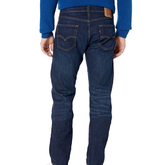 NWT Levi's Mens 505 Regular Fit Blue Jeans Dark Wash Blue Size 32x30 $65 JK024 - Picture 2 of 2